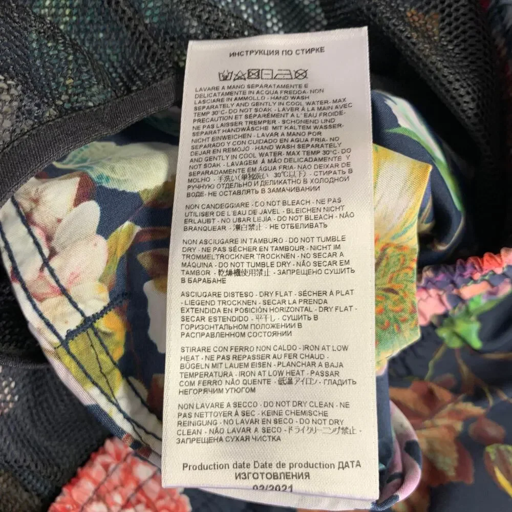 ETRO Size L Multi Color Floral Polyamide Swim Trunks